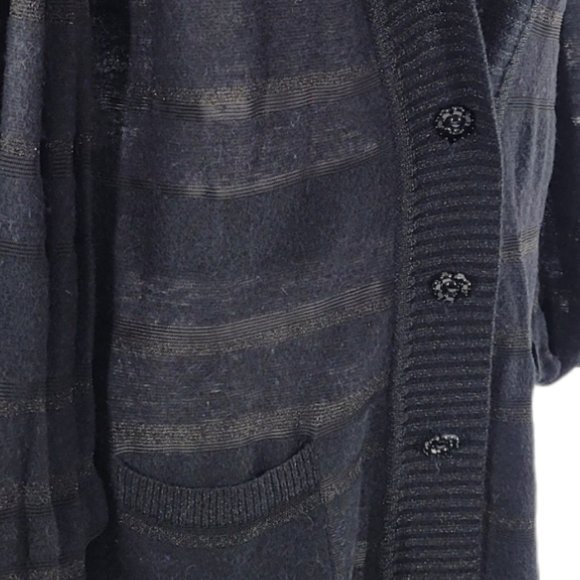 Chanel Black Knit Silk Blend Cardigan - Picture 6 of 6